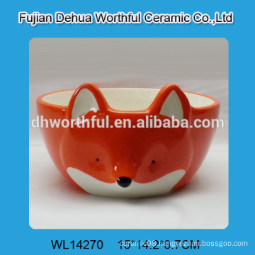 Lovely fox shaped ceramic bowl for wholesale